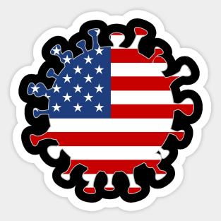 Coronavirus - COVID 19 - USA Sticker